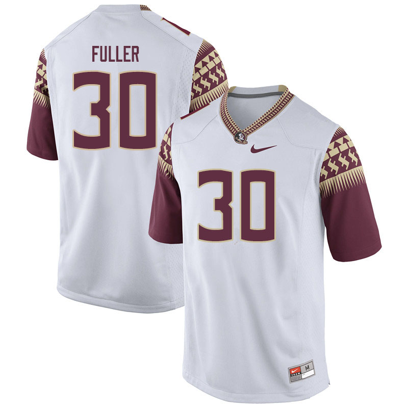 Men #30 Quashon Fuller Florida State Seminoles College Football Jerseys Sale-White